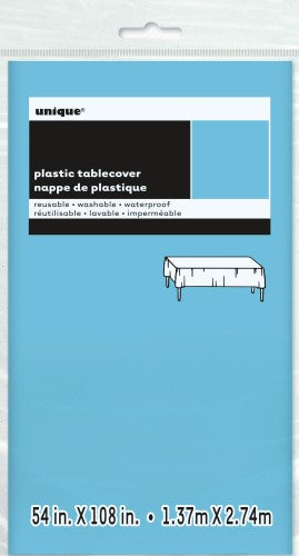 Powder Blue Plastic Tablecover